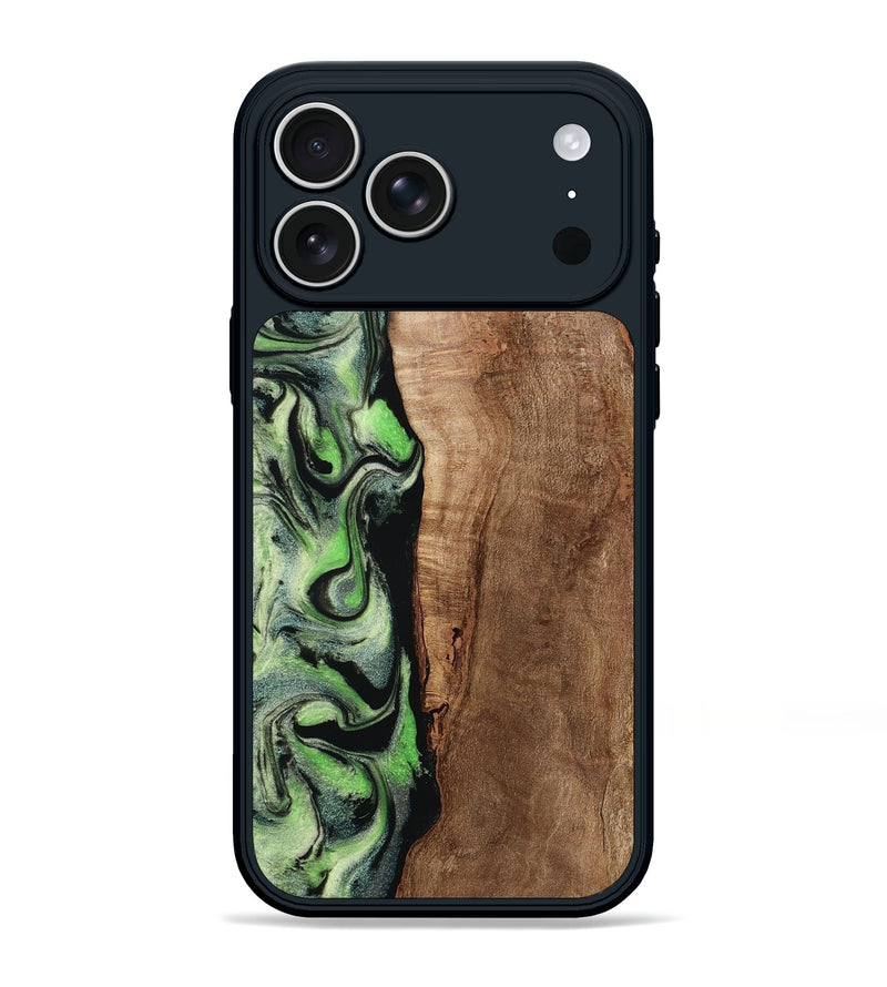 iPhone 17 Pro Max Wood Phone Case - Kyan (Green, 803682)