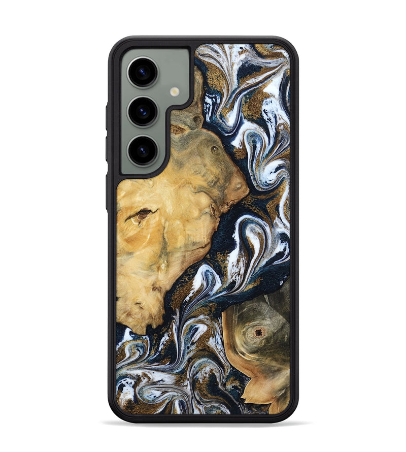 Galaxy S24 Plus Wood Phone Case - Iyana (Teal & Gold, 803760)