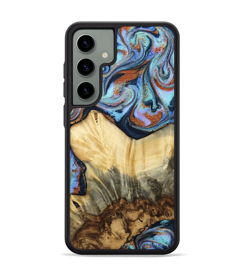 Galaxy S24 Plus Wood Phone Case - Janiyah (Teal & Gold, 803761)