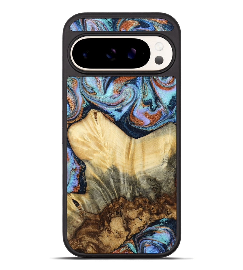 Pixel 10 Pro XL Wood Phone Case - Janiyah (Teal & Gold, 803761)