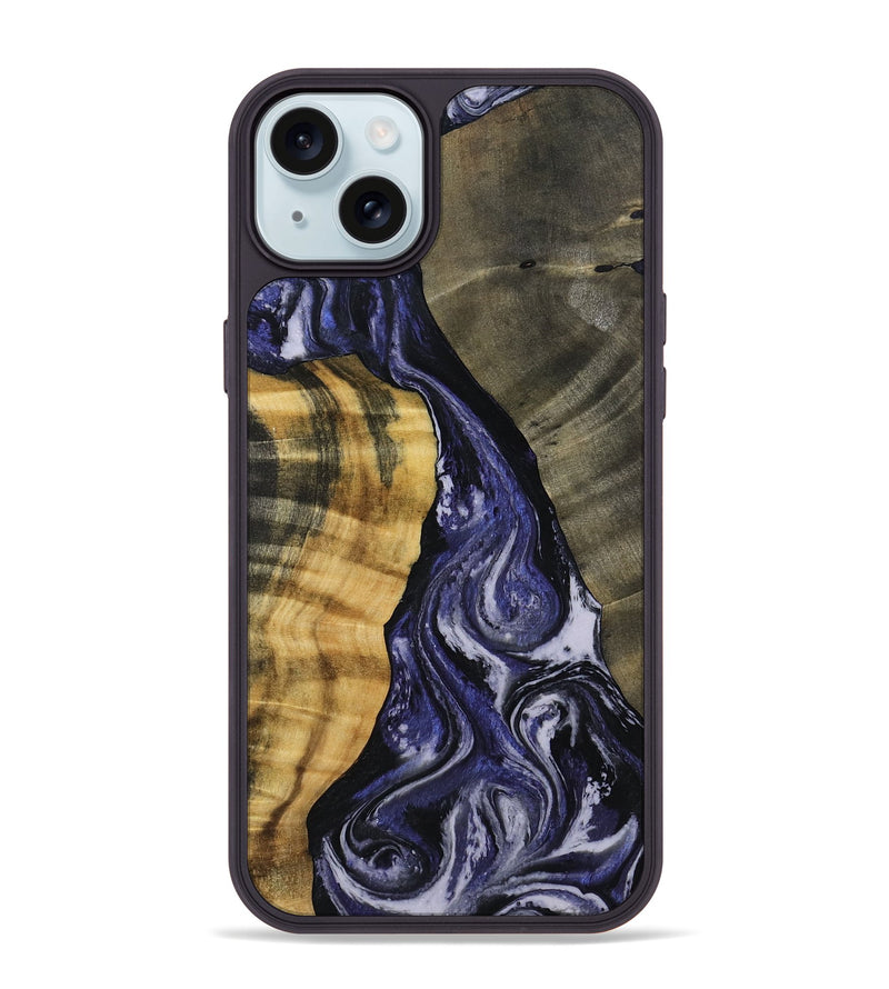 iPhone 15 Plus Wood Phone Case - Ayan (Purple, 803768)
