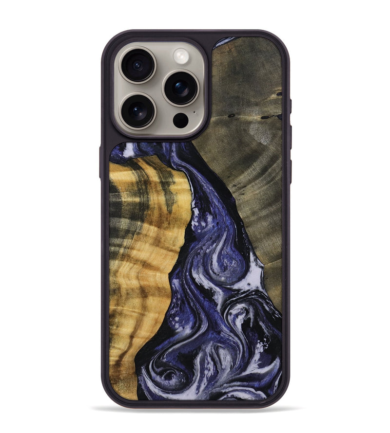 iPhone 15 Pro Max Wood Phone Case - Ayan (Purple, 803768)