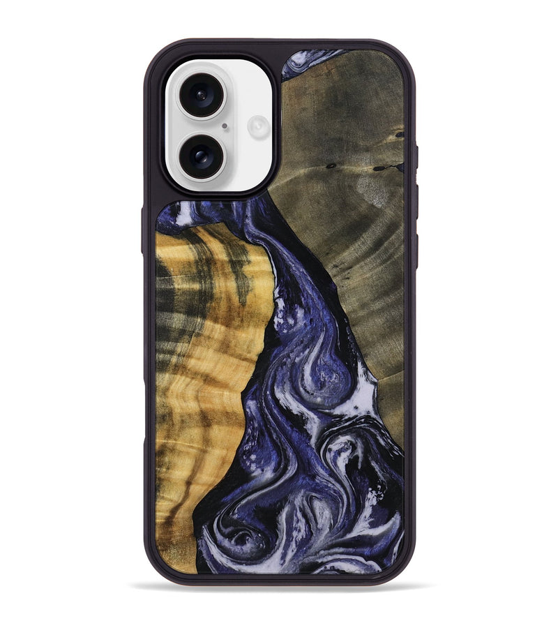 iPhone 16 Plus Wood Phone Case - Ayan (Purple, 803768)