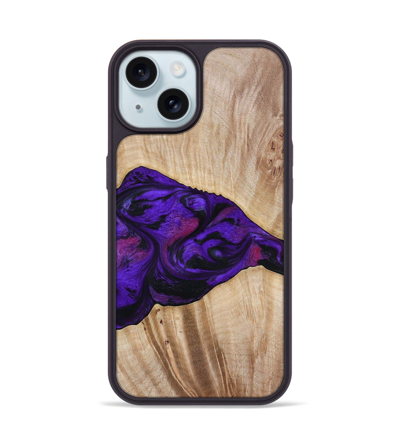 iPhone 15 Wood Phone Case - Leora (Purple, 803770)