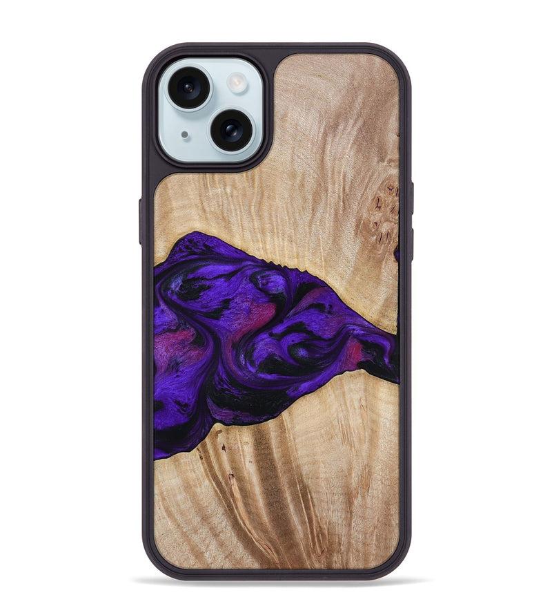 iPhone 15 Plus Wood Phone Case - Leora (Purple, 803770)