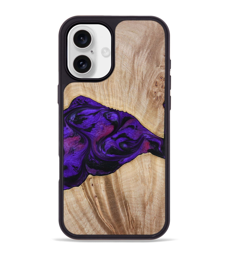 iPhone 16 Plus Wood Phone Case - Leora (Purple, 803770)