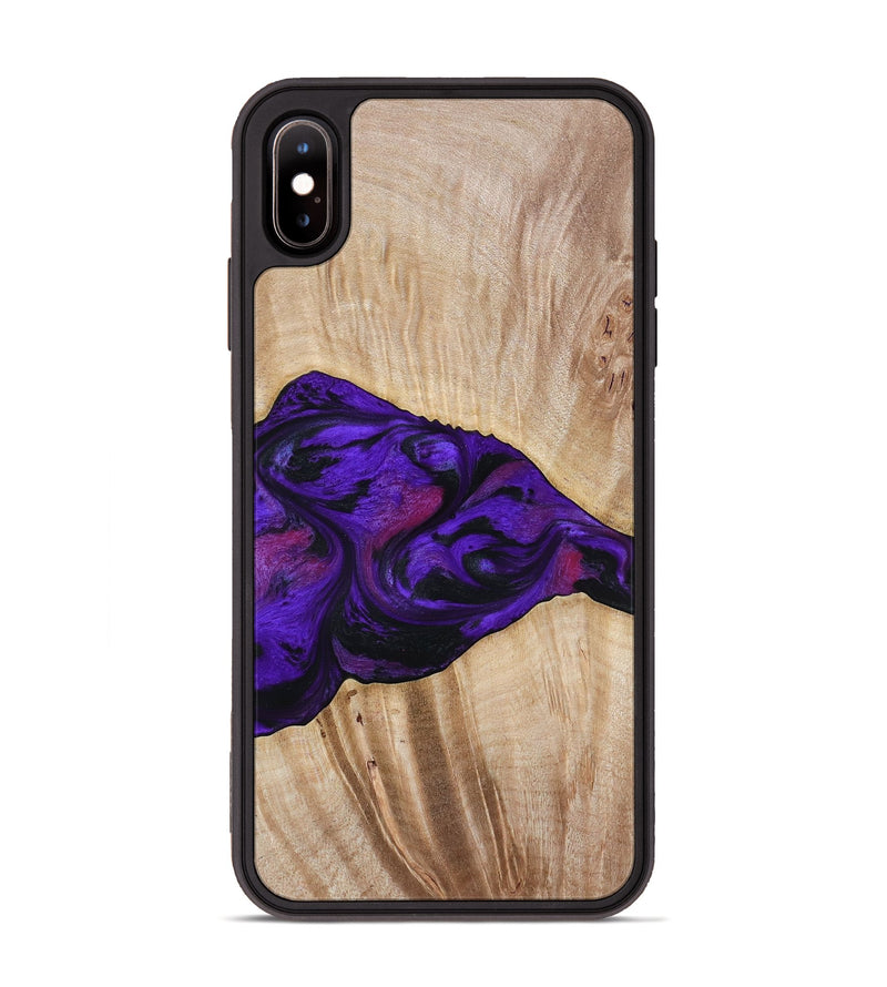 iPhone Xs Max Wood Phone Case - Leora (Purple, 803770)