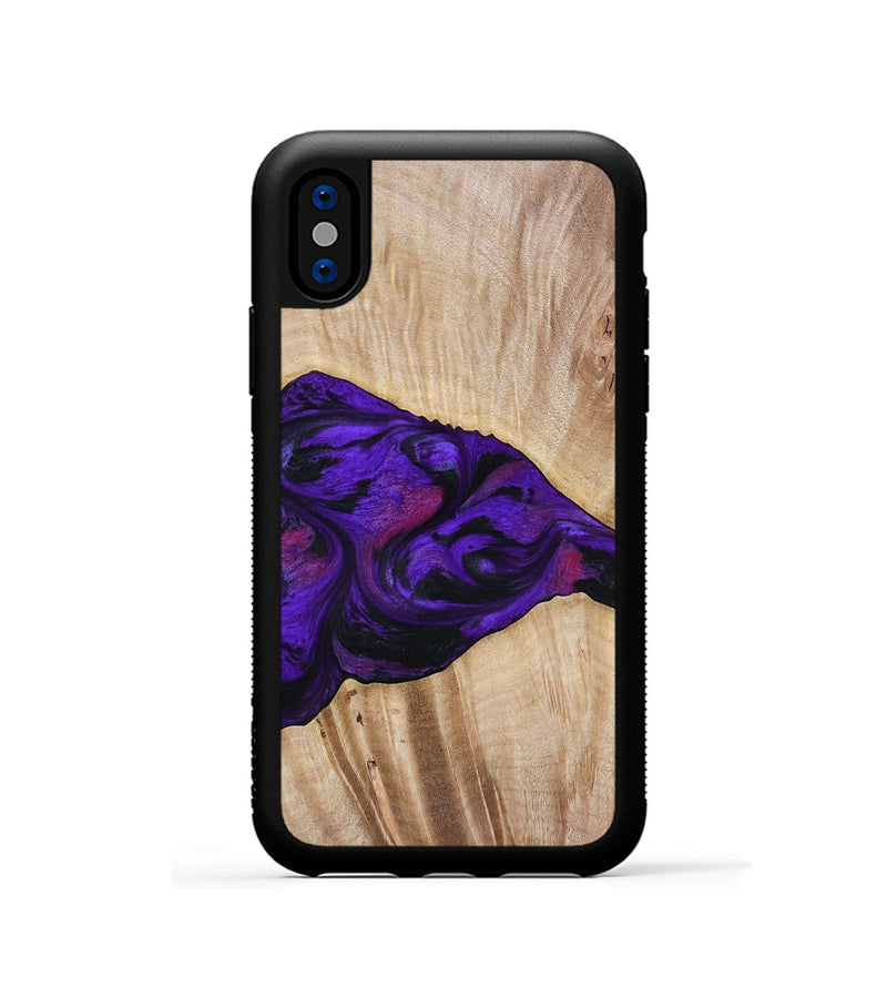 iPhone Xs Wood Phone Case - Leora (Purple, 803770)