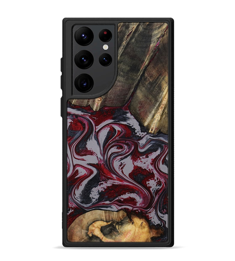 Galaxy S22 Ultra Wood Phone Case - Shanda (Red, 803775)