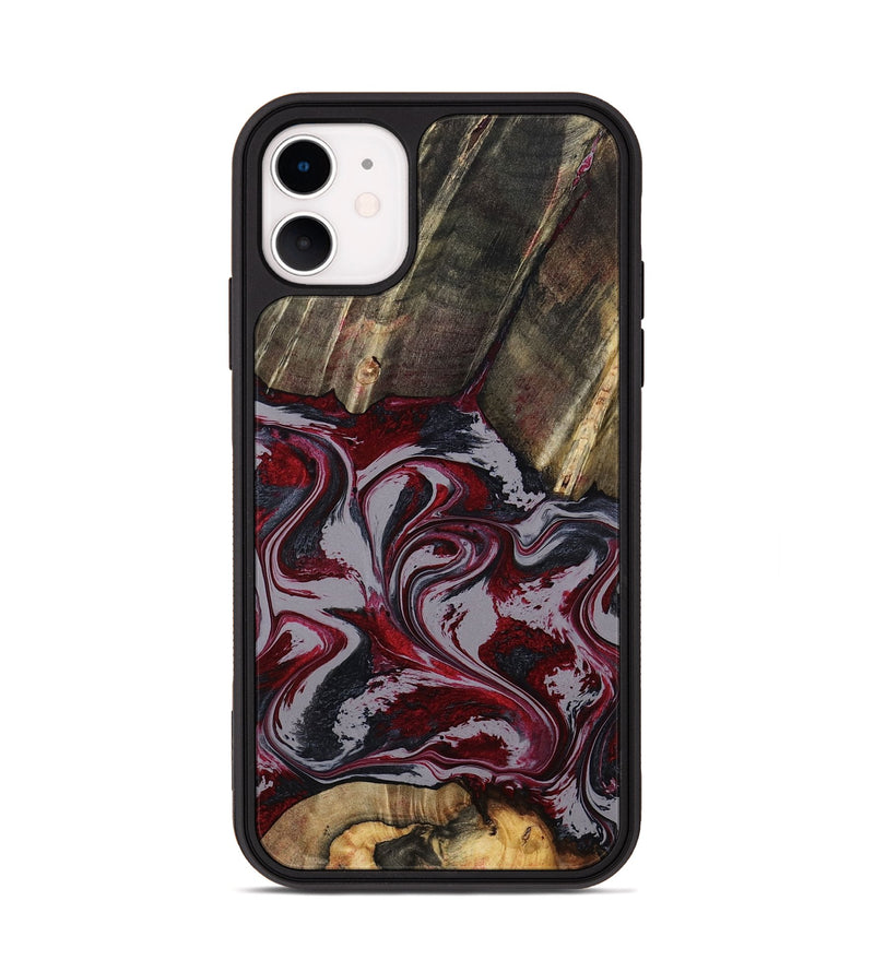 iPhone 11 Wood Phone Case - Shanda (Red, 803775)