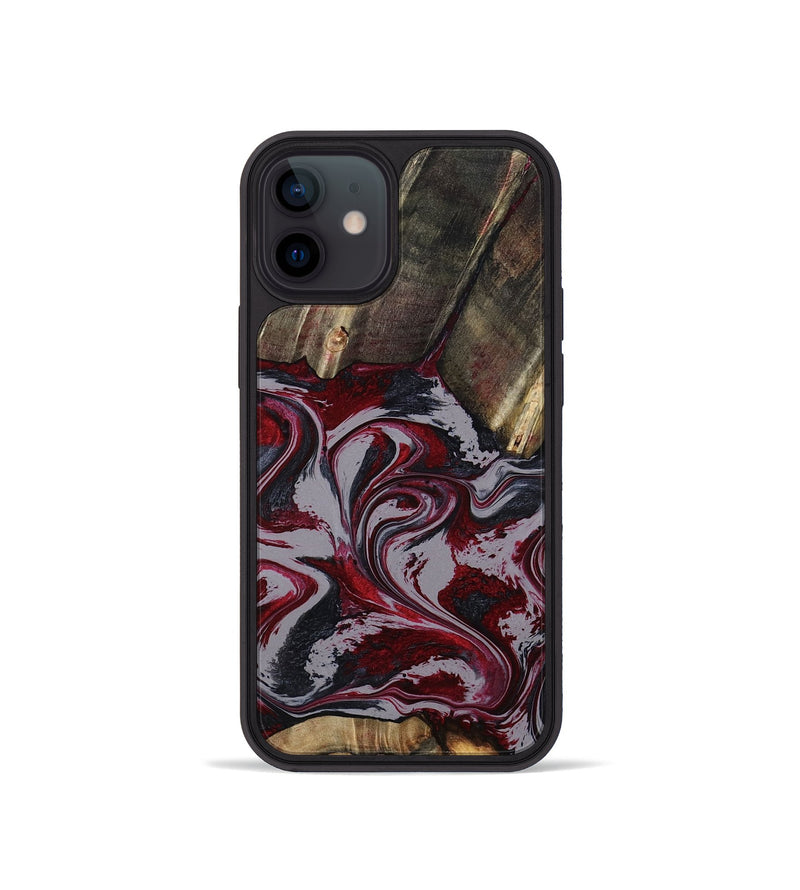 iPhone 12 mini Wood Phone Case - Shanda (Red, 803775)