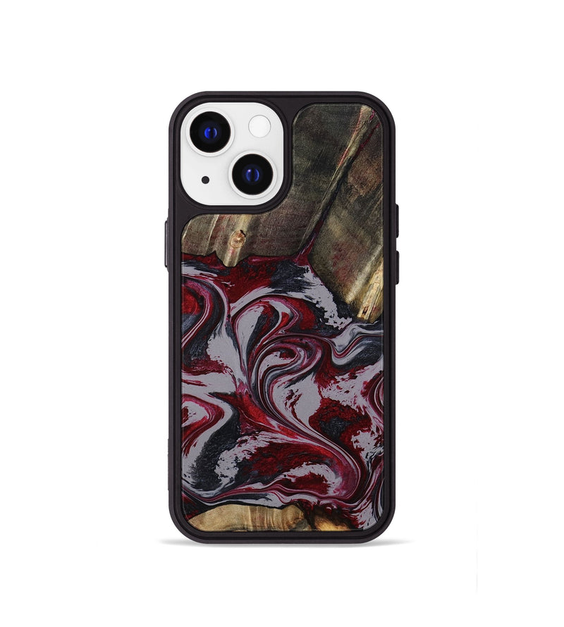iPhone 13 mini Wood Phone Case - Shanda (Red, 803775)
