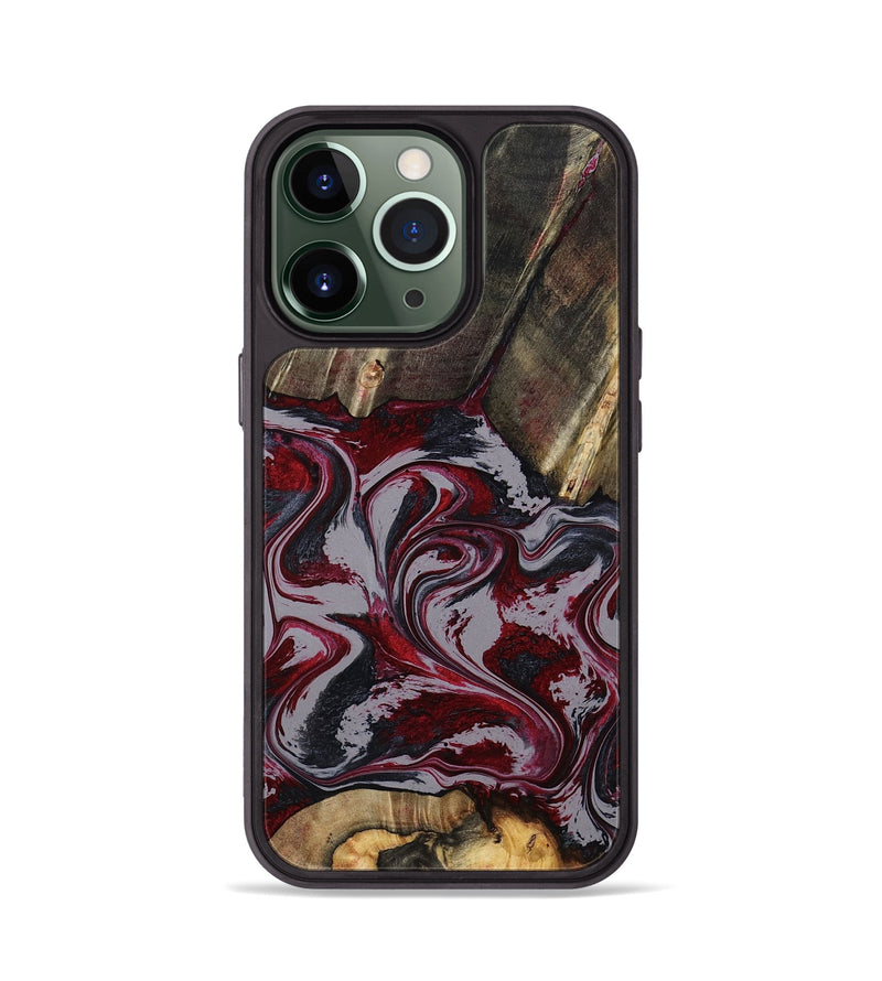 iPhone 13 Pro Wood Phone Case - Shanda (Red, 803775)