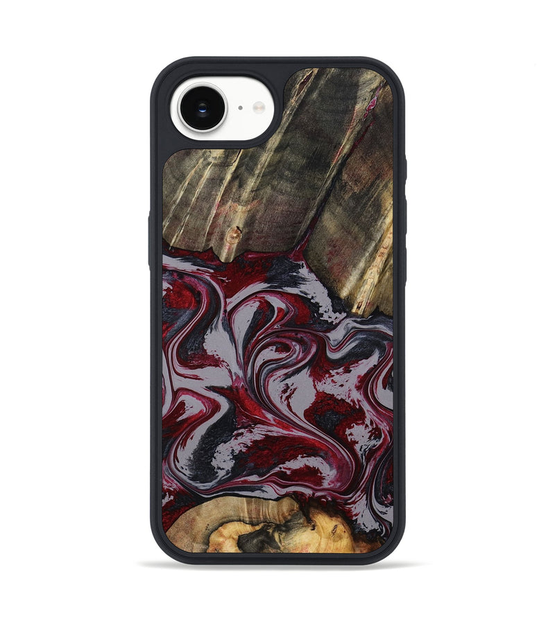 iPhone 16e Wood Phone Case - Shanda (Red, 803775)