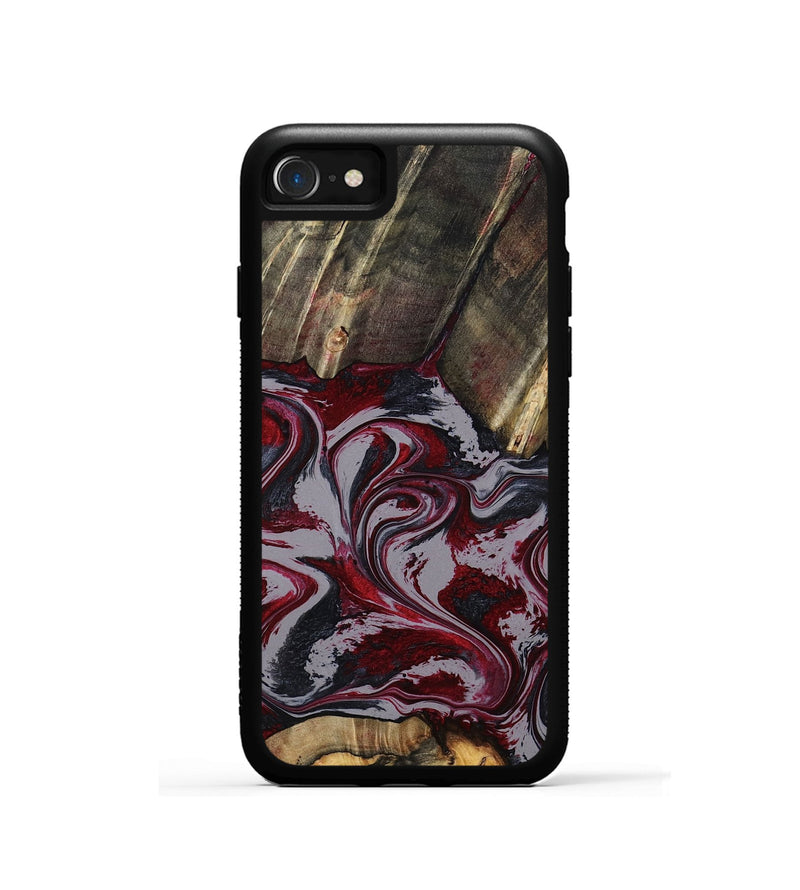iPhone SE Wood Phone Case - Shanda (Red, 803775)