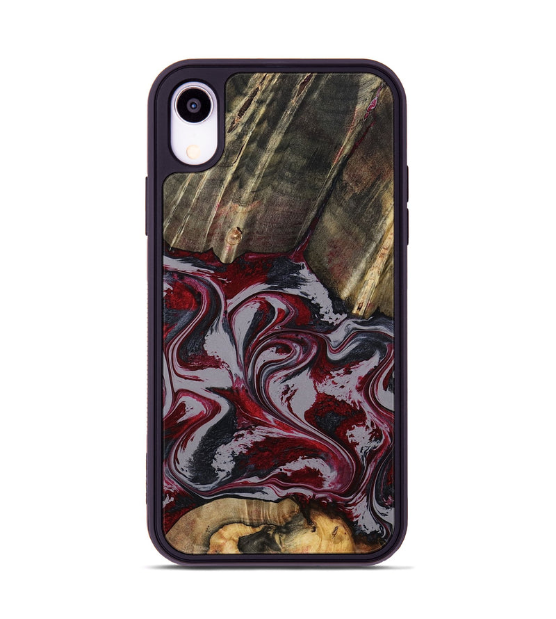 iPhone Xr Wood Phone Case - Shanda (Red, 803775)