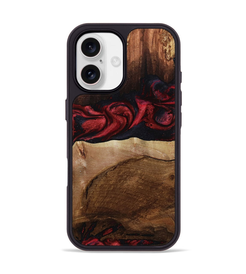 iPhone 17 Wood Phone Case - Chaim (Red, 803776)
