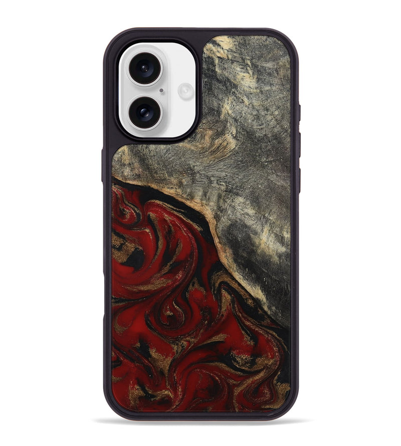 iPhone 16 Plus Wood Phone Case - Edythe (Red, 803778)