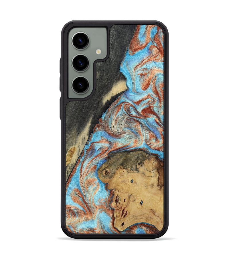 Galaxy S24 Plus Wood Phone Case - Morris (Teal & Gold, 803785)