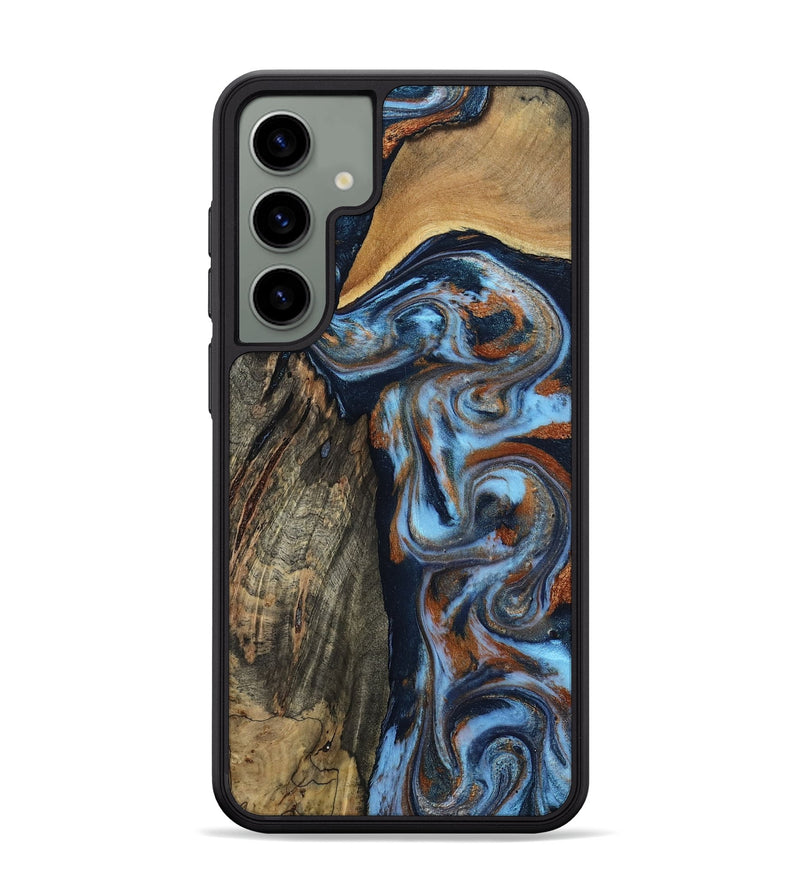 Galaxy S24 Plus Wood Phone Case - Debbie (Teal & Gold, 803792)