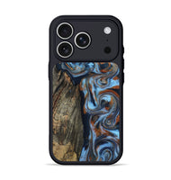 iPhone 17 Pro Wood Phone Case - Debbie (Teal & Gold, 803792)