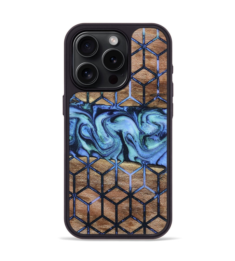 iPhone 15 Pro Wood Phone Case - Ilene (Pattern, 803800)