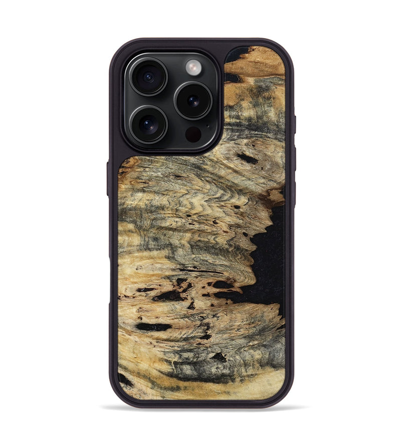 iPhone 16 Pro Wood Phone Case - Chelsie (Wood Burl, 803840)