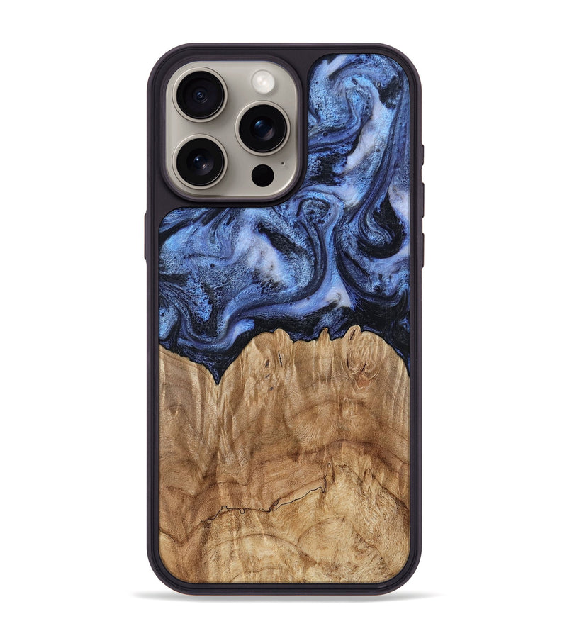 iPhone 15 Pro Max Wood Phone Case - Alexa (Blue, 803842)