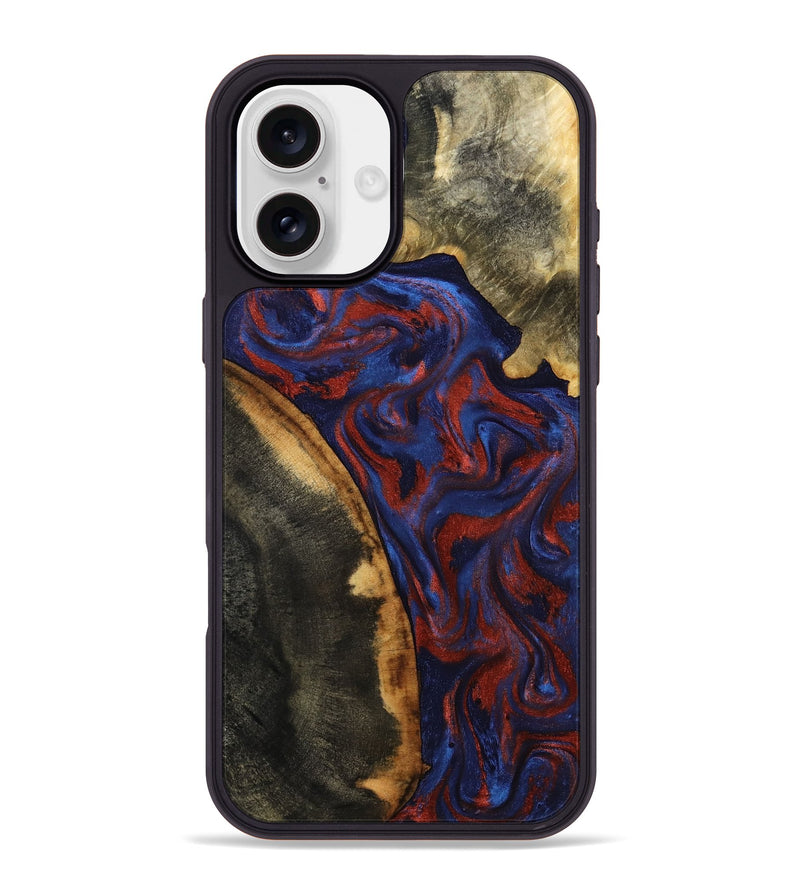 iPhone 16 Plus Wood Phone Case - Vihaan (Red, 803856)
