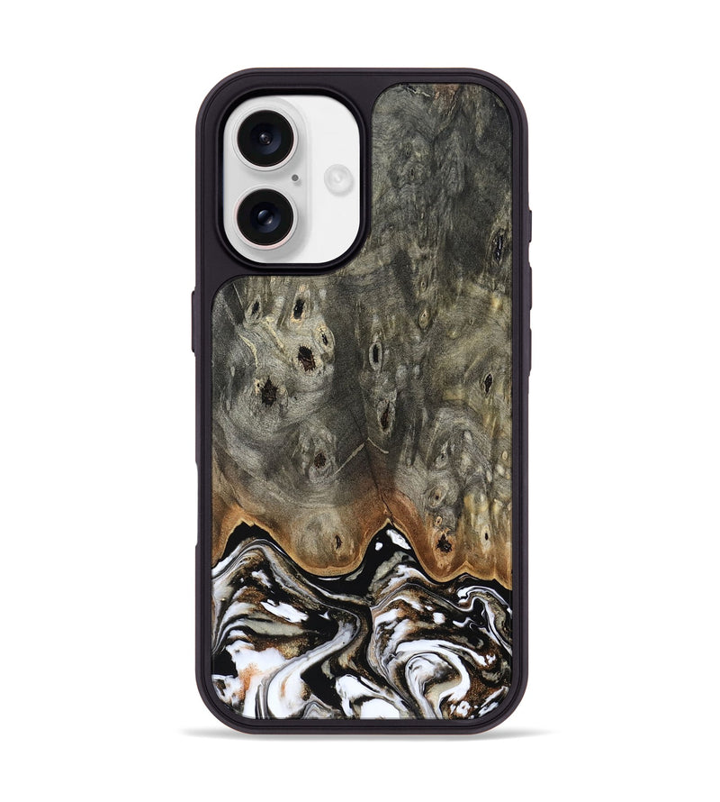 iPhone 17 Wood Phone Case - Lyndsey (Black & White, 803861)