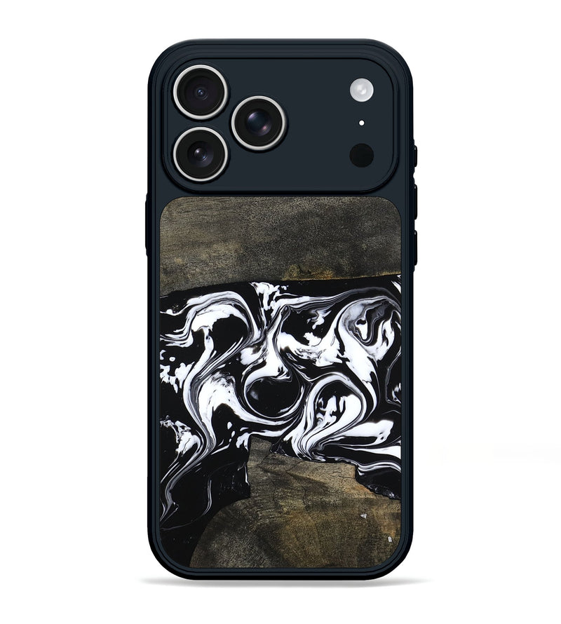 iPhone 17 Pro Max Wood Phone Case - Avayah (Black & White, 803972)