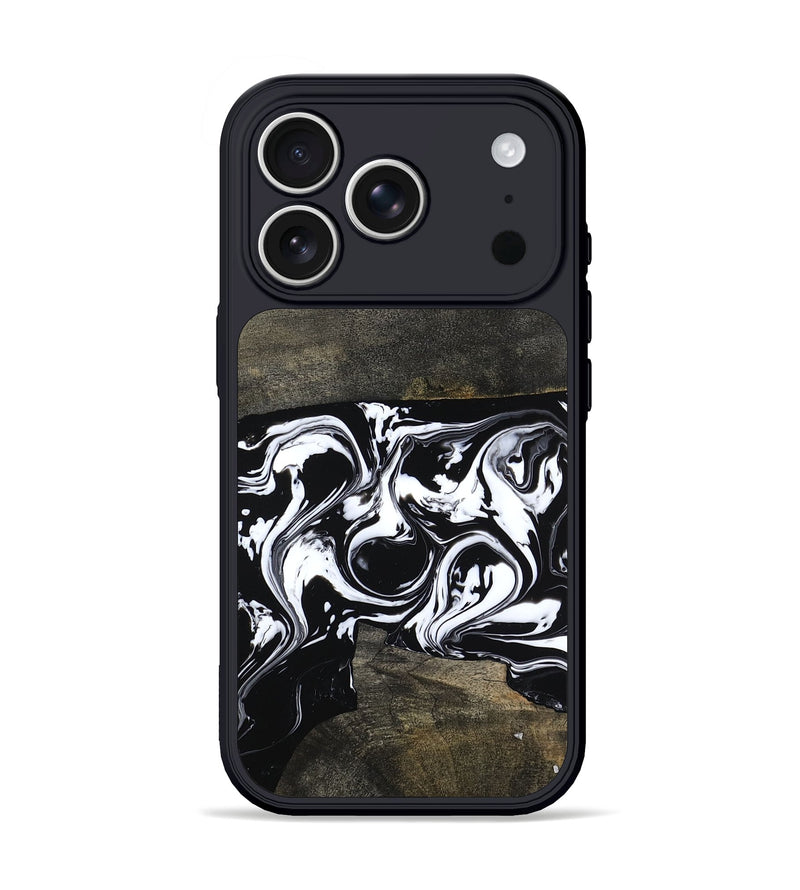iPhone 17 Pro Wood Phone Case - Avayah (Black & White, 803972)
