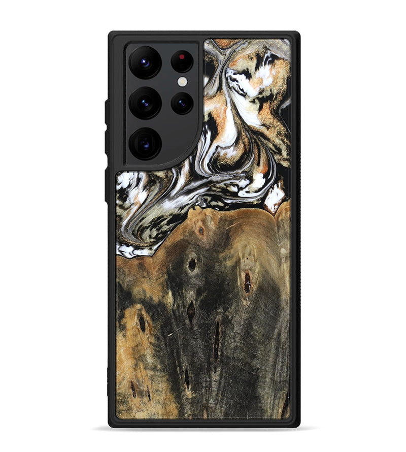 Galaxy S22 Ultra Wood Phone Case - Sarahi (Black & White, 803973)
