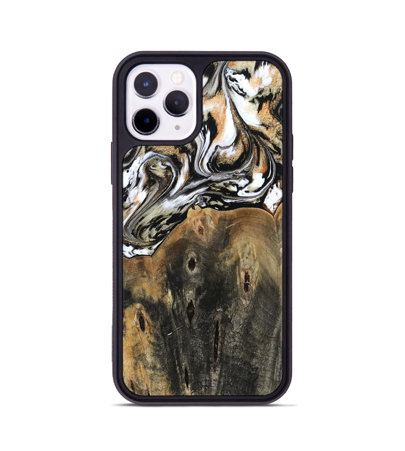 iPhone 11 Pro Wood Phone Case - Sarahi (Black & White, 803973)
