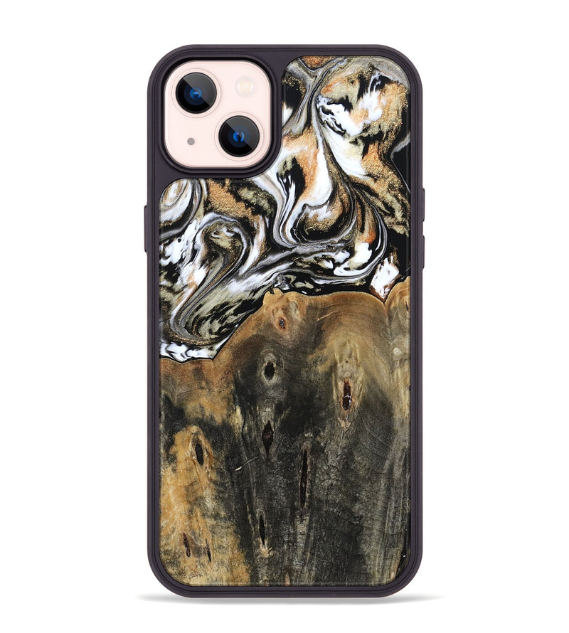 iPhone 14 Plus Wood Phone Case - Sarahi (Black & White, 803973)