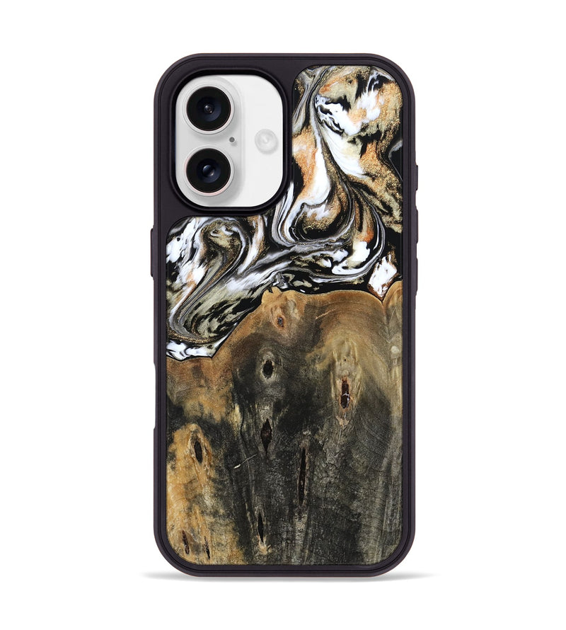 iPhone 17 Wood Phone Case - Sarahi (Black & White, 803973)