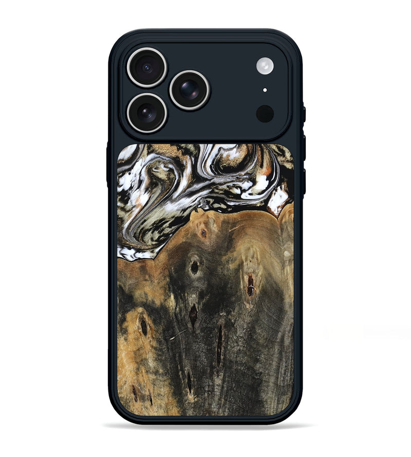 iPhone 17 Pro Max Wood Phone Case - Sarahi (Black & White, 803973)