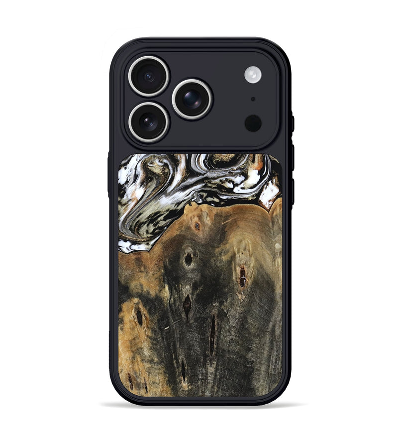 iPhone 17 Pro Wood Phone Case - Sarahi (Black & White, 803973)