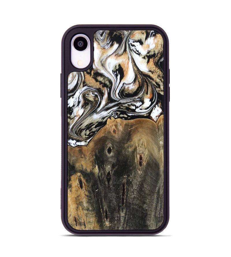 iPhone Xr Wood Phone Case - Sarahi (Black & White, 803973)