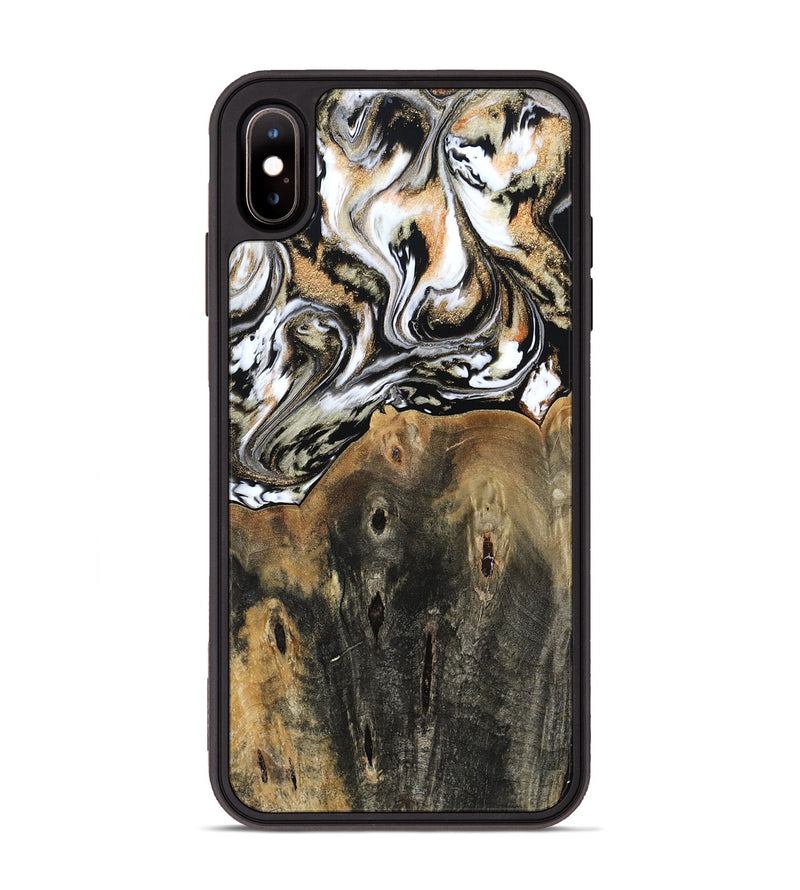 iPhone Xs Max Wood Phone Case - Sarahi (Black & White, 803973)