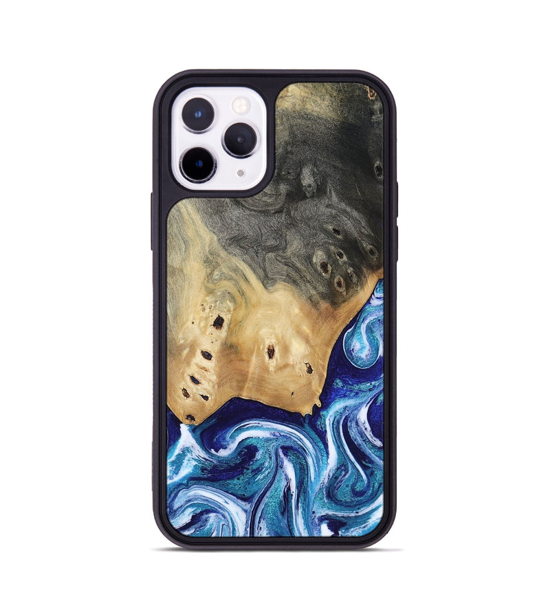 iPhone 11 Pro Wood Phone Case - Dayana (Blue, 804005)