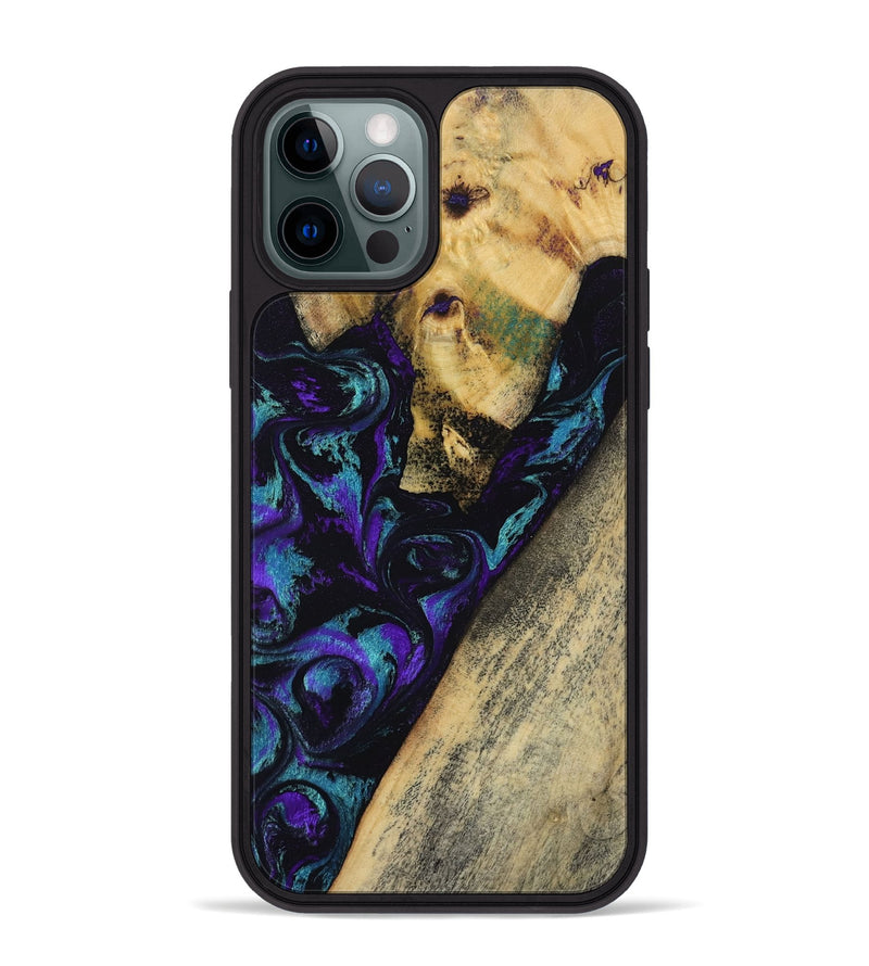 iPhone 12 Pro Max Wood Phone Case - Herman (Purple, 804040)