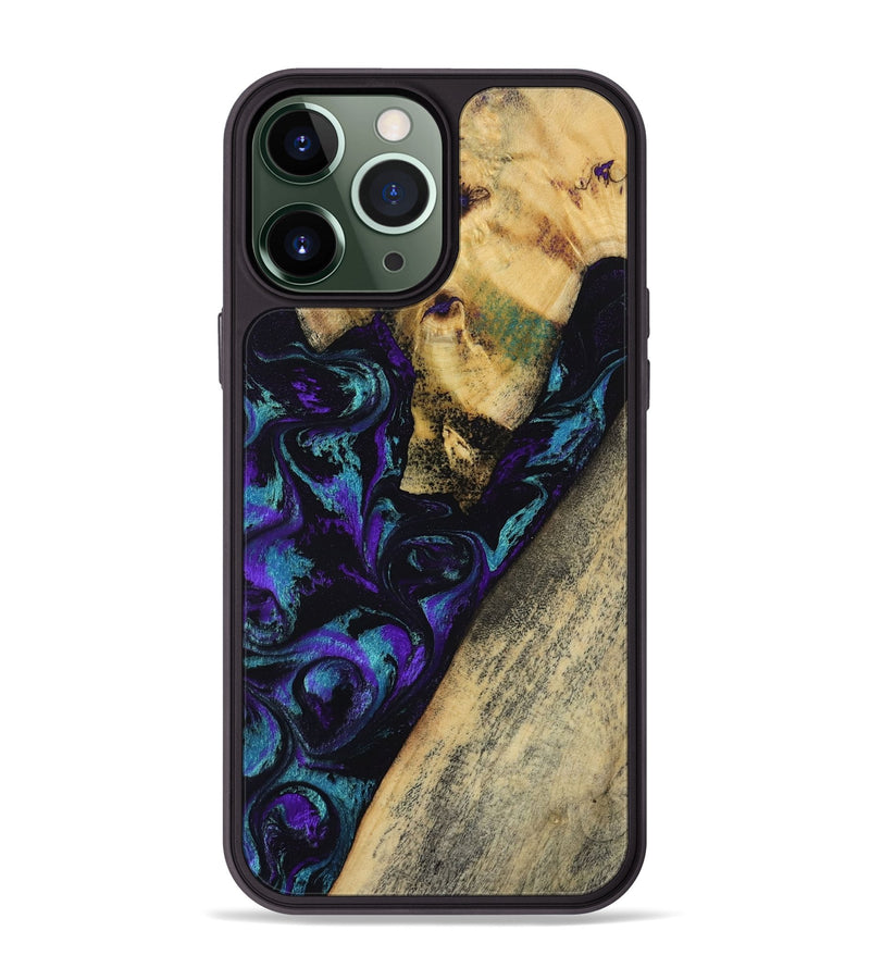 iPhone 13 Pro Max Wood Phone Case - Herman (Purple, 804040)