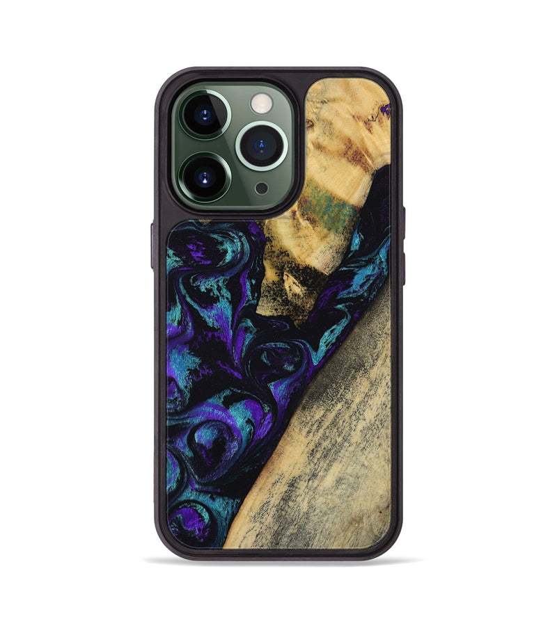 iPhone 13 Pro Wood Phone Case - Herman (Purple, 804040)