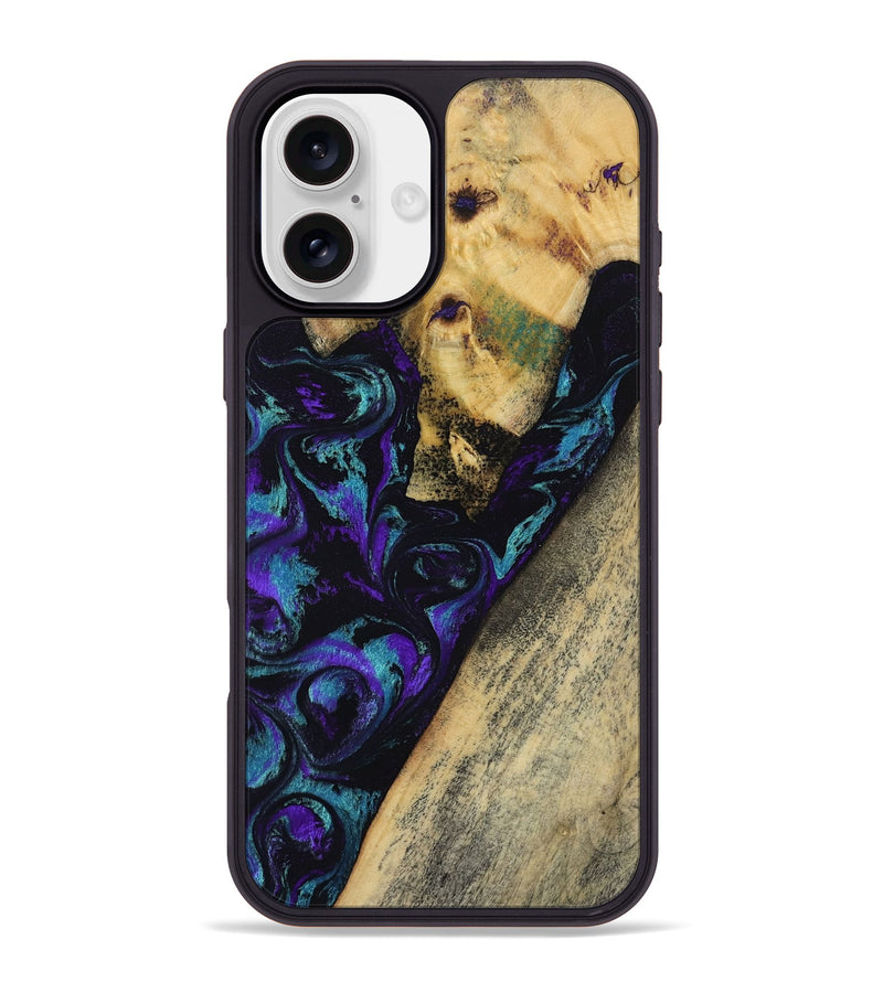 iPhone 16 Plus Wood Phone Case - Herman (Purple, 804040)