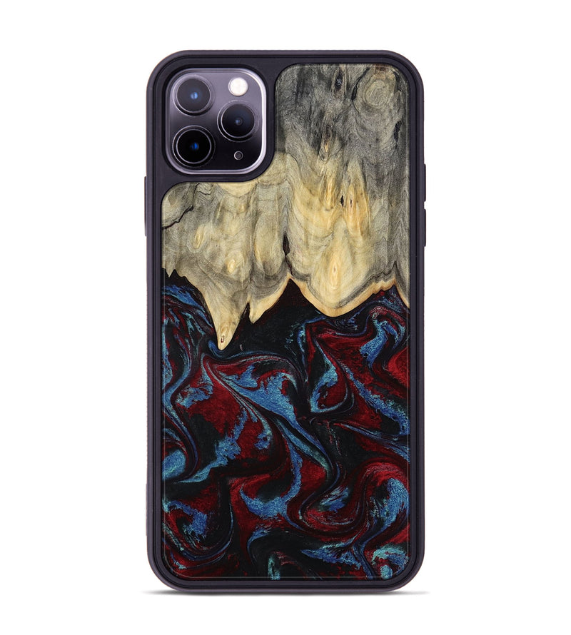 iPhone 11 Pro Max Wood Phone Case - Rikki (Red, 804045)