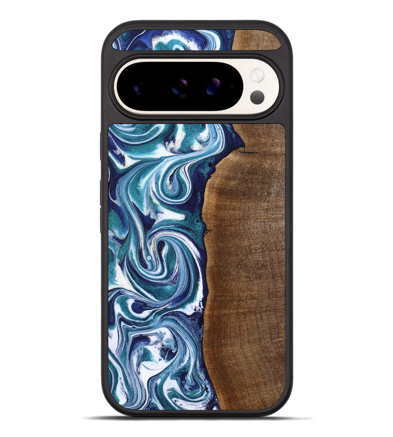 Pixel 10 Pro XL Wood Phone Case - Eiden (Blue, 804056)