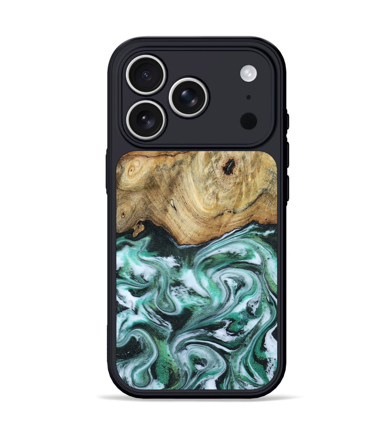 iPhone 17 Pro Wood Phone Case - Aurelio (Green, 804062)
