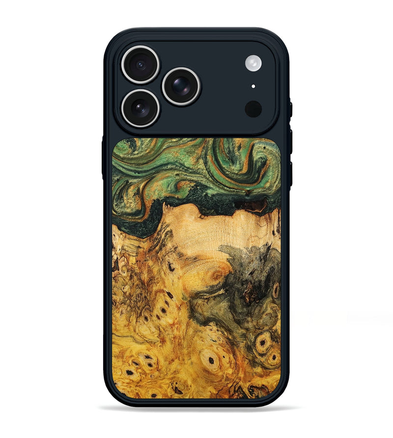 iPhone 17 Pro Max Wood Phone Case - Sibyl (Green, 804068)
