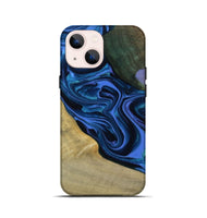 iPhone 13 mini Wood Live Edge Phone Case - Judge (Blue, 804122)